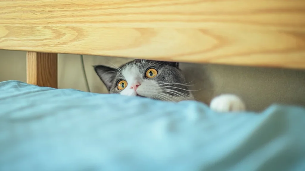 Gato com medo de fogos: como acalmar o felino assustado